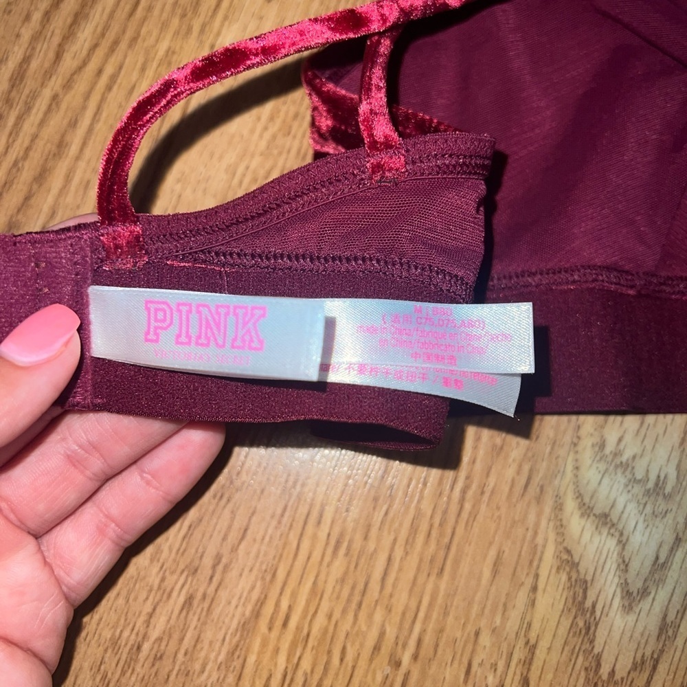 PINK Velvet Bralette - Picture 4 of 4
